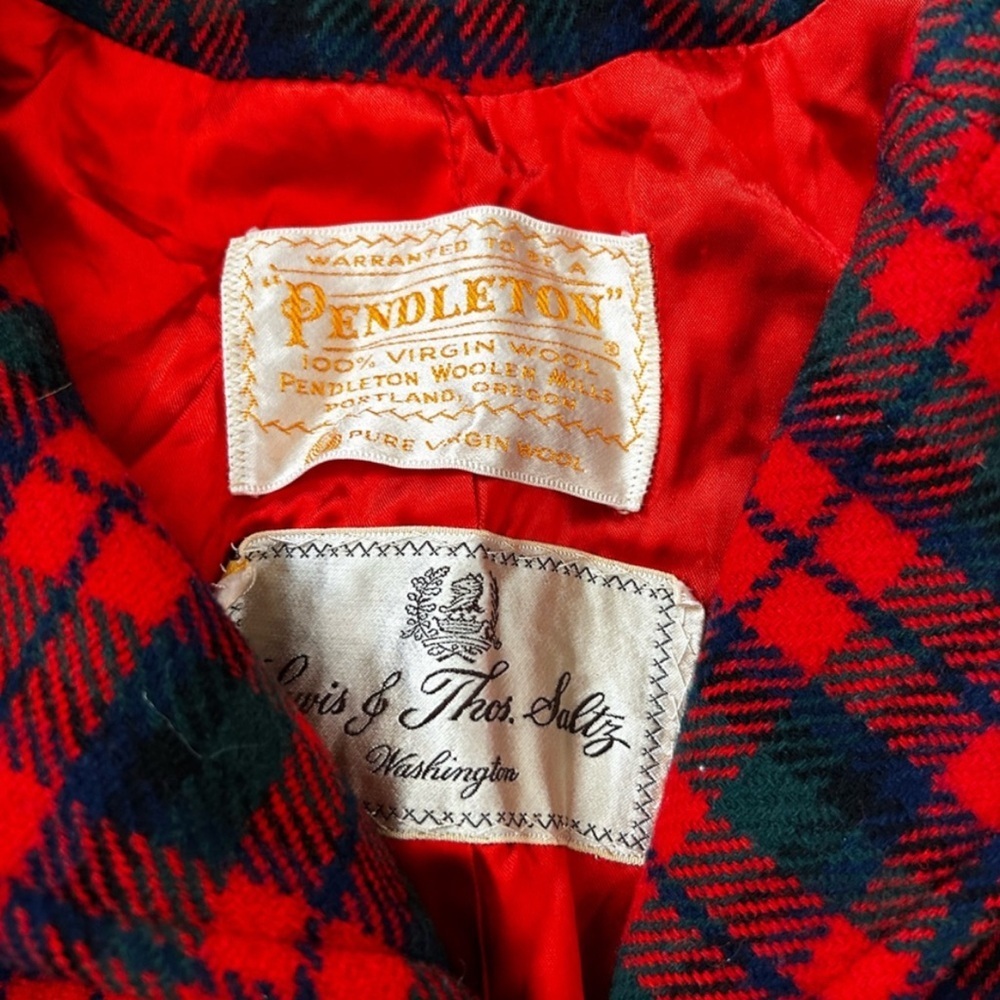 Pendleton Plaid Virgin Wool Coat - image 13